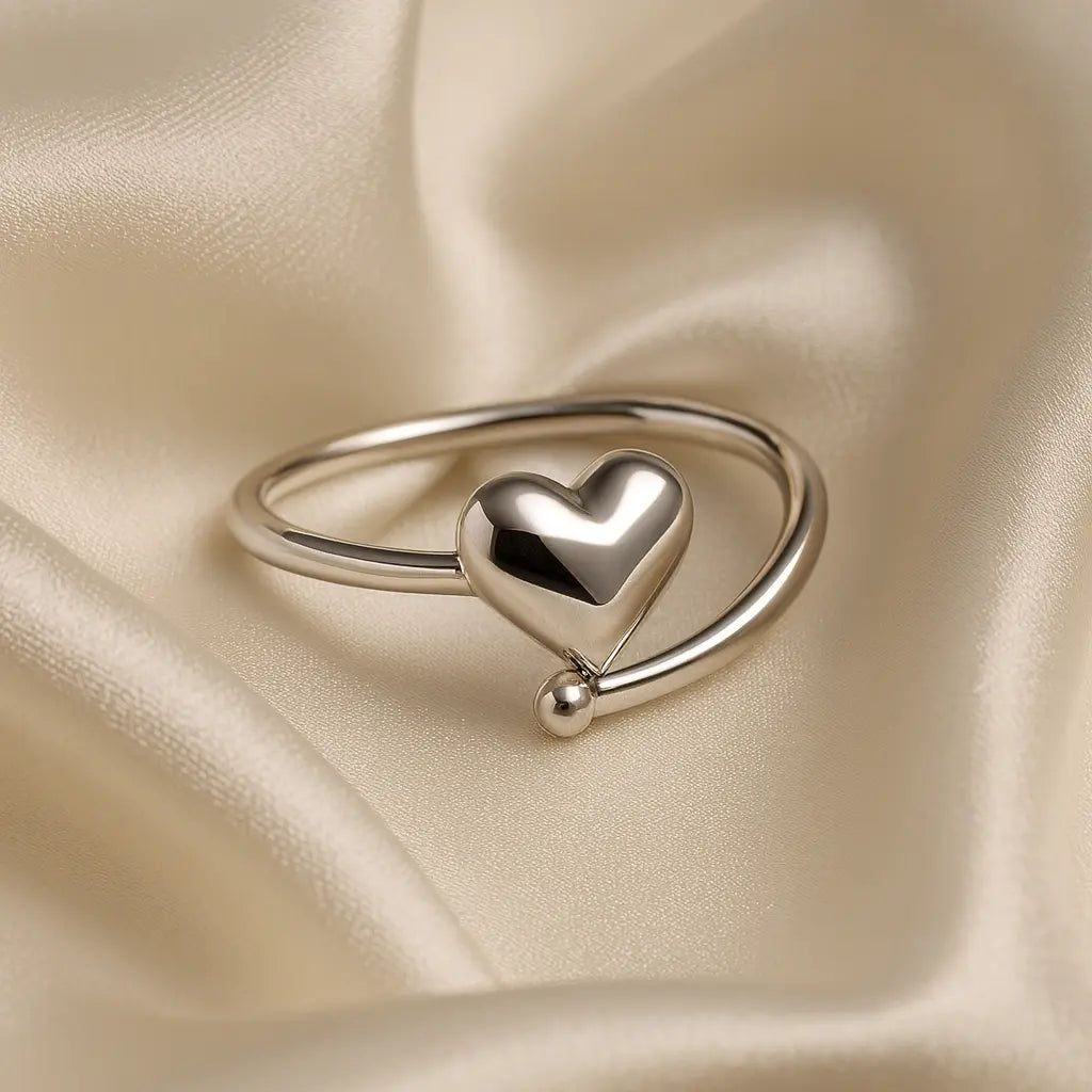 Silver Heart Ring (adjustable) Mashha