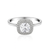 Cushion-Cut Halo Ring