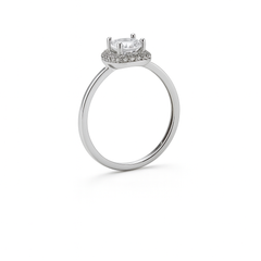 Cushion-Cut Halo Ring