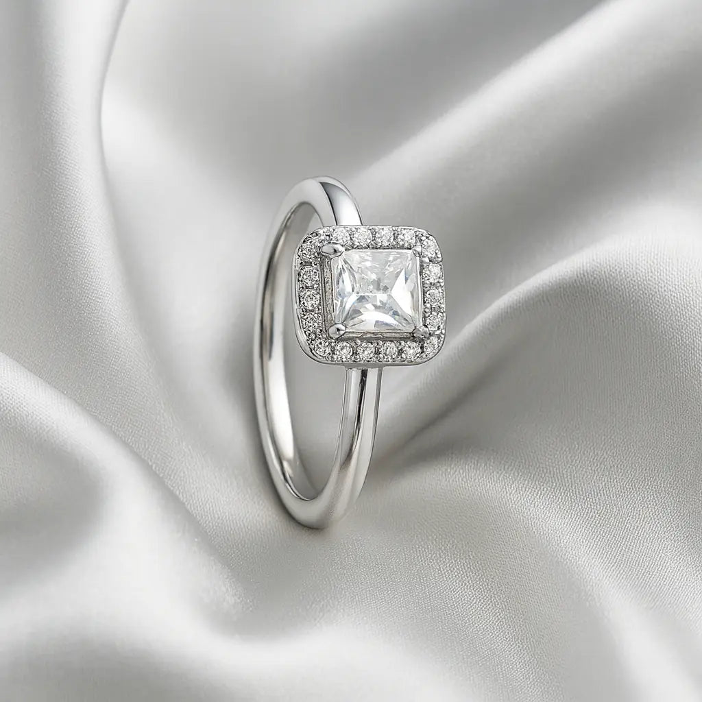 Radiant Halo Princess Ring (Adjustable) Mashha
