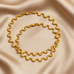 Golden Wave Anklet