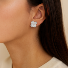 Sparkle Clover Studs