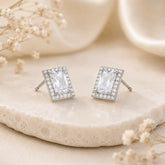 Mashha Regal Rekha Silver Stud Earrings Mashha