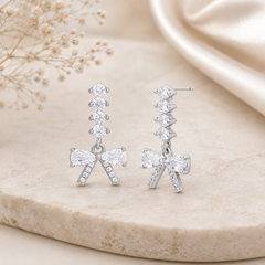 Mashha 925 Silver Bowtiful Chaos Earrings Mashha