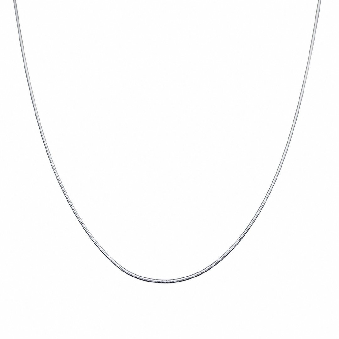 Chloe 925 Silver Rhodium Plated Sleek Snake Chain Mashha