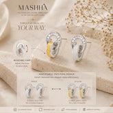 Mashha 925 Silver Office 9 to 5 Earrings Mashha