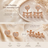 Mashha 925 Silver Stud cum Earring (Gold) Mashha