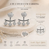 Mashha 925 Silver Stud cum Earring (silver) Mashha
