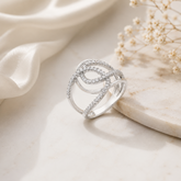 Intertwined Grace 925 Silver Ring Mashha