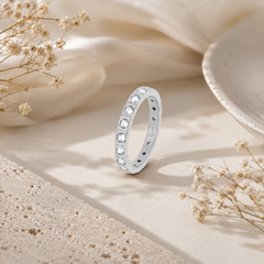 Mashha 925 Silver Classic Eternity Ring Mashha