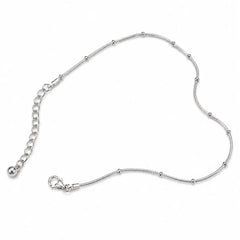 Mashha 925 silver Rhodium Plated Minimal Luxe Anklet Mashha