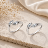 Mashha 925 Silver Dual Sparkle Toe Ring Mashha