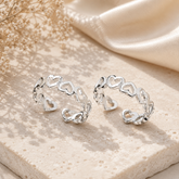 Mashha 925 Silver Open Heart Toe Rings Mashha
