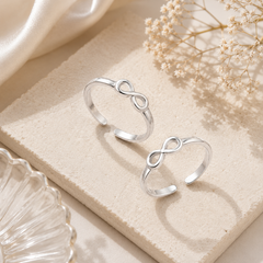 Mashha 925 Silver Infinity Toe Rings Mashha