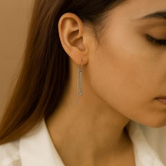 Silver Sway Sui Dhaga Earrings