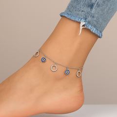 Mashha 925 Silver Evil Eye Harmony Anklet