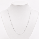 Mashha 925 Sterling Silver Rhodium Plated Celeste Bead Chain Mashha