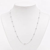 Mashha 925 Sterling Silver Rhodium Plated Celeste Bead Chain Mashha