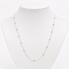 Mashha 925 Sterling Silver Rhodium Plated Celeste Bead Chain Mashha