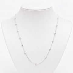 Mashha 925 Sterling Silver Rhodium Plated Celeste Bead Chain Mashha