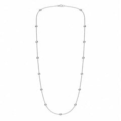 Mashha 925 Sterling Silver Rhodium Plated Celeste Bead Chain Mashha