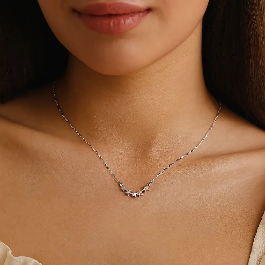 Silver Starlight Curve Pendant Mashha