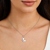 Mashha 925 Silver Rhodium Plated Silver Butterfly Pendant Mashha