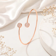Radiance Dual Halo Bangle 18 Kt gold Plated Mashha