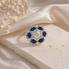 Midnight Bloom Cocktail Ring Mashha