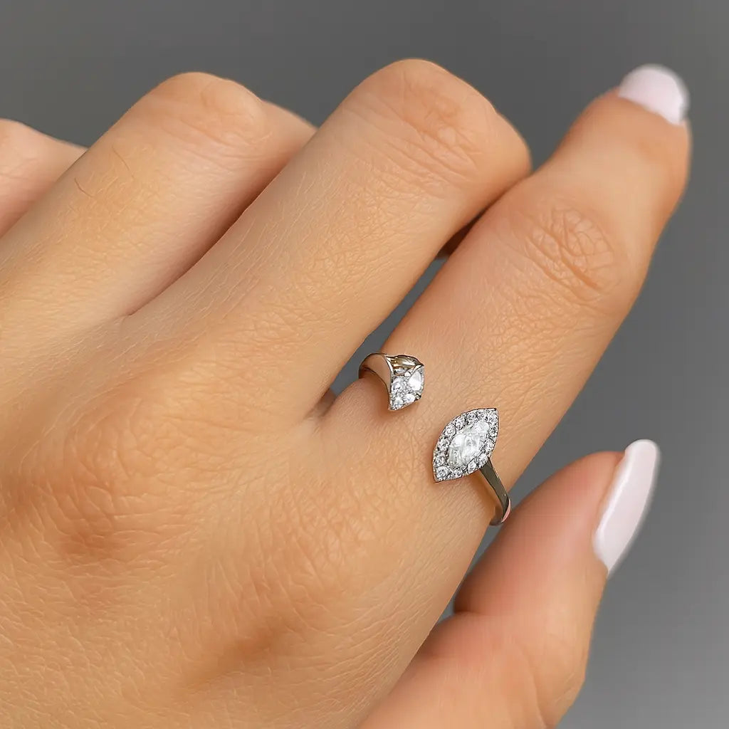 Silver Open Marquise Ring Mashha