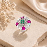 Royal Radiance Emerald Cocktail Ring