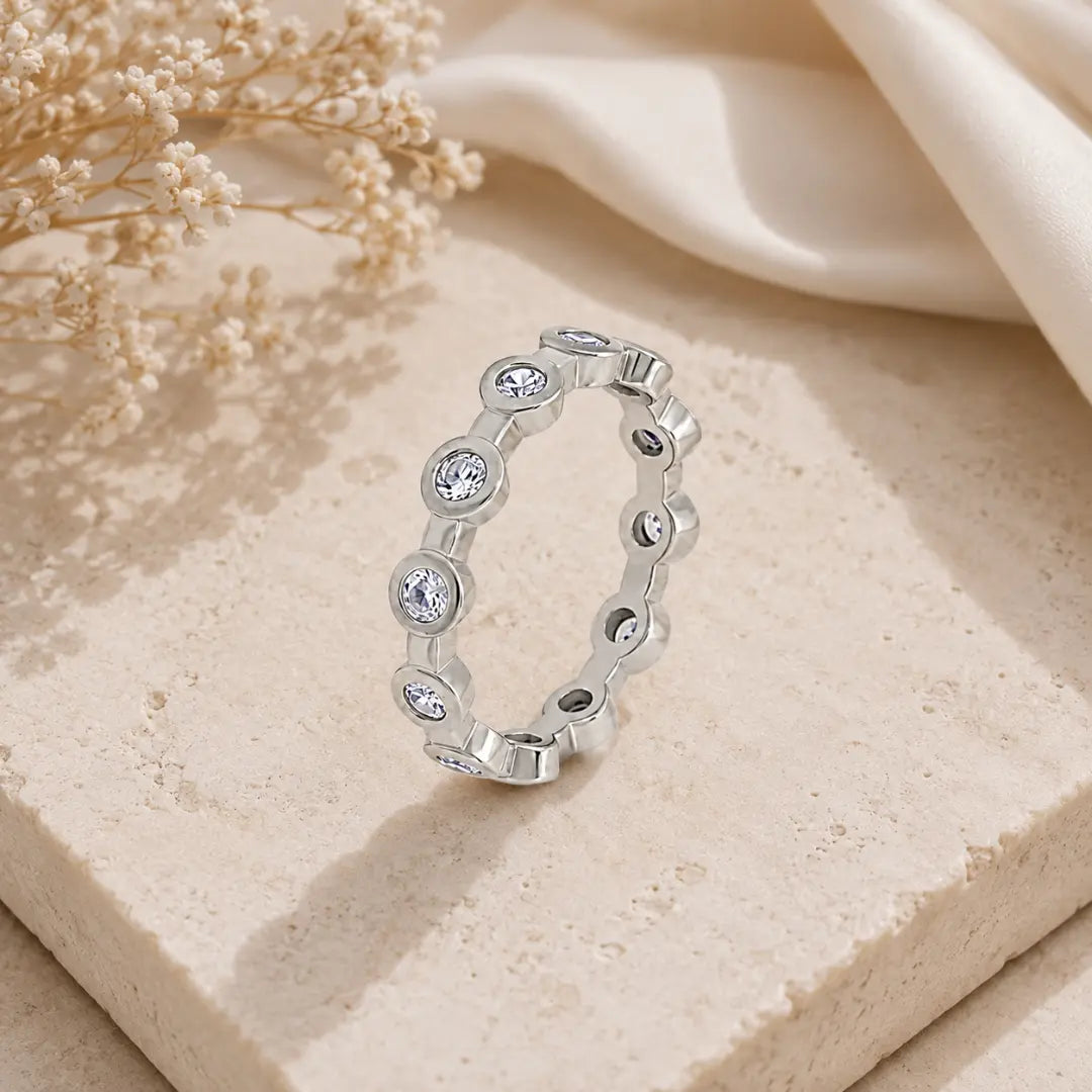 Bezel Sparkle Eternity Ring Mashha