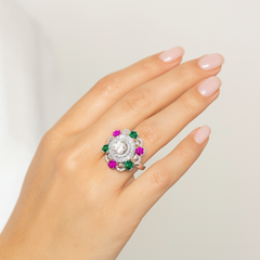 Regal Bloom Cocktail Ring