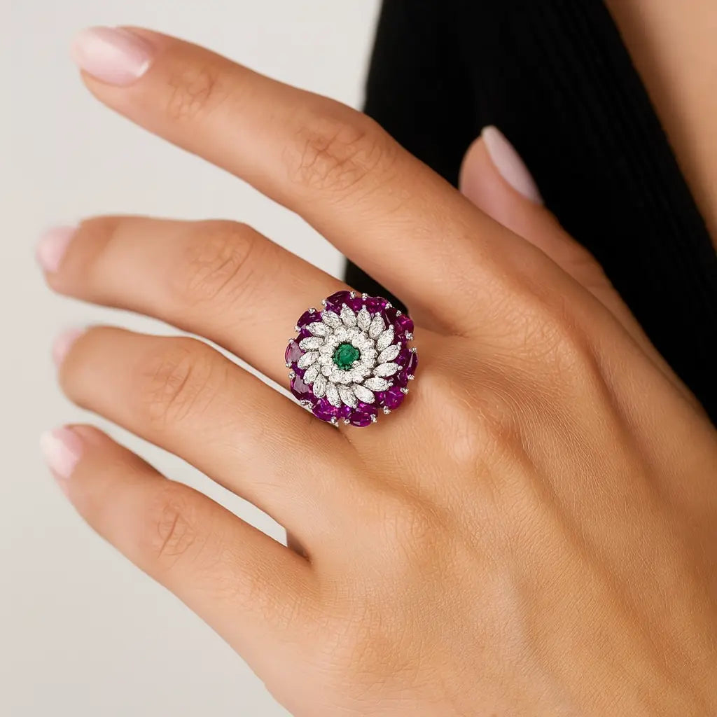 Regal Blossom Cocktail Ring Mashha