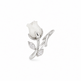 Mashha 925 Silver Rosebud Adjustable Ring