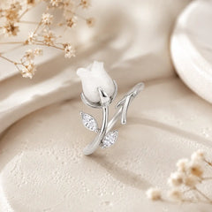 Mashha 925 Silver Rosebud Adjustable Ring Mashha