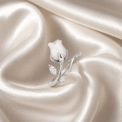 Mashha 925 Silver Rosebud Adjustable Ring Mashha