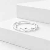 Silver Wave Band Ring