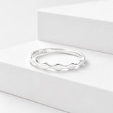 Silver Wave Band Ring Mashha