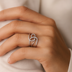 Intertwined Grace 925 Silver Ring