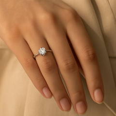 Floral Solitaire Ring