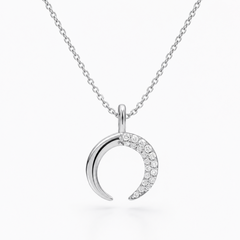 Lunar Elegance Crescent Pendant Mashha