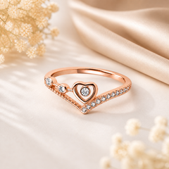 Mashha 925 Silver Celeste Heartline Ring