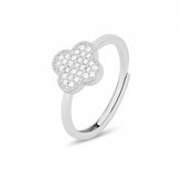 Mashha 925 Silver Van Cleef Ring (Adjustable) Mashha