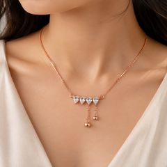 Mashha 925 Silver Crystal Cascade Necklace