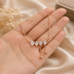 Mashha 925 Silver Crystal Cascade Necklace Mashha