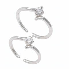 Mashha 925 Silver Elegant Twist Toe Ring