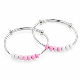 Mashha 925 Silver Pink Whisper Baby Bangles Mashha