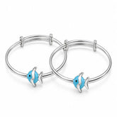 Mashha 925 Silver water baby Fish kid's Kada Mashha