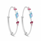 Mashha 925 Silver Baby Kada – Elephant & Pizza Edition Mashha